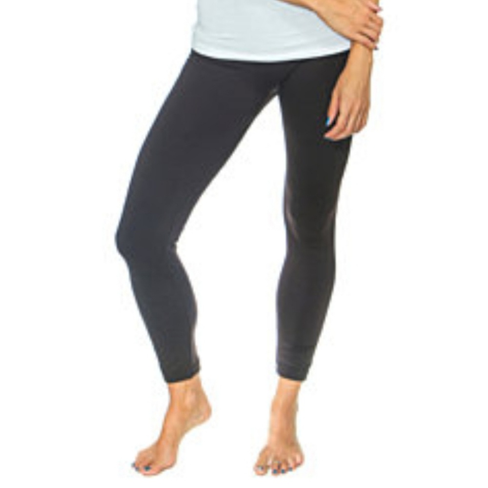 Maze Collections Fleece Lined Leggings-2X/3X-Gray